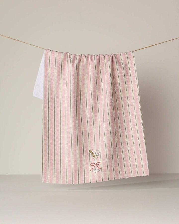 Martini Stripe Tea Towel - Mahjong