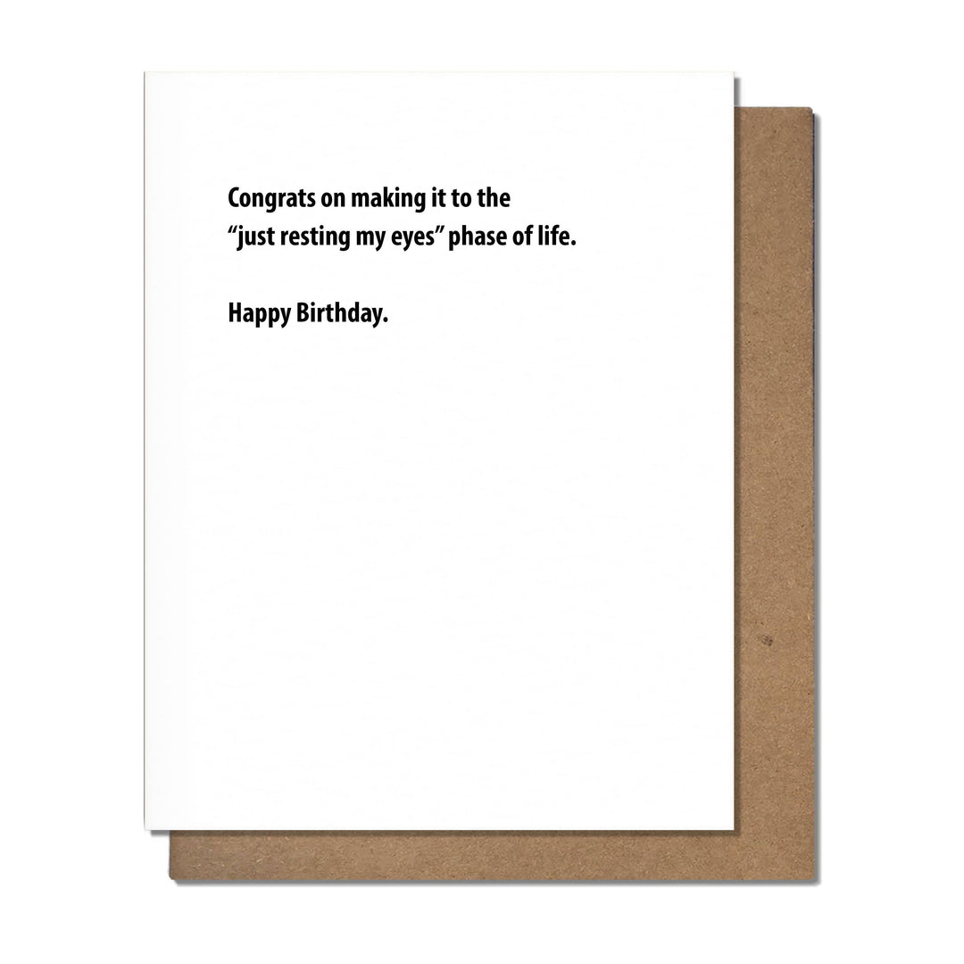Resting My Eyes - Birthday Card - B Social Boutique