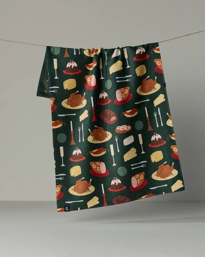 Festive Feast Luxe Kitchen Towel - Holiday 2026