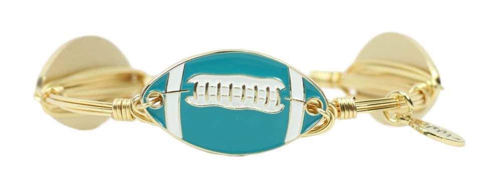 The Football Bangle Bracelet - Teal: Standard