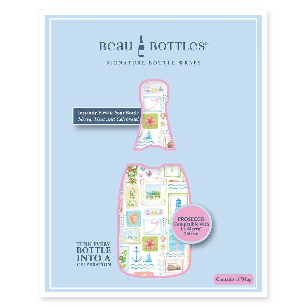 Beau Bottles Little Blue Designs From FL with Love - Prosecco Collection