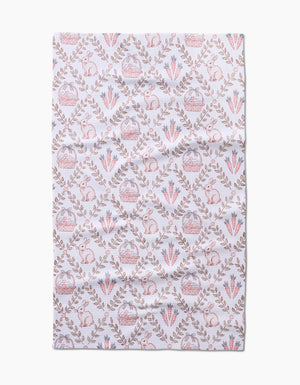 Hopscotch Harvest White Tea Towel