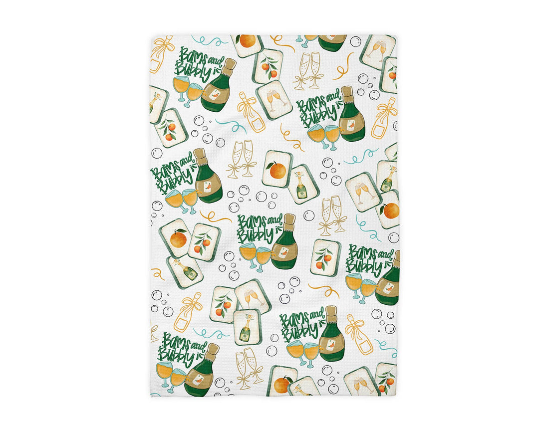 Mahjong Champagne Bam Kitchen Waffle Weave Towel Summer Mahj