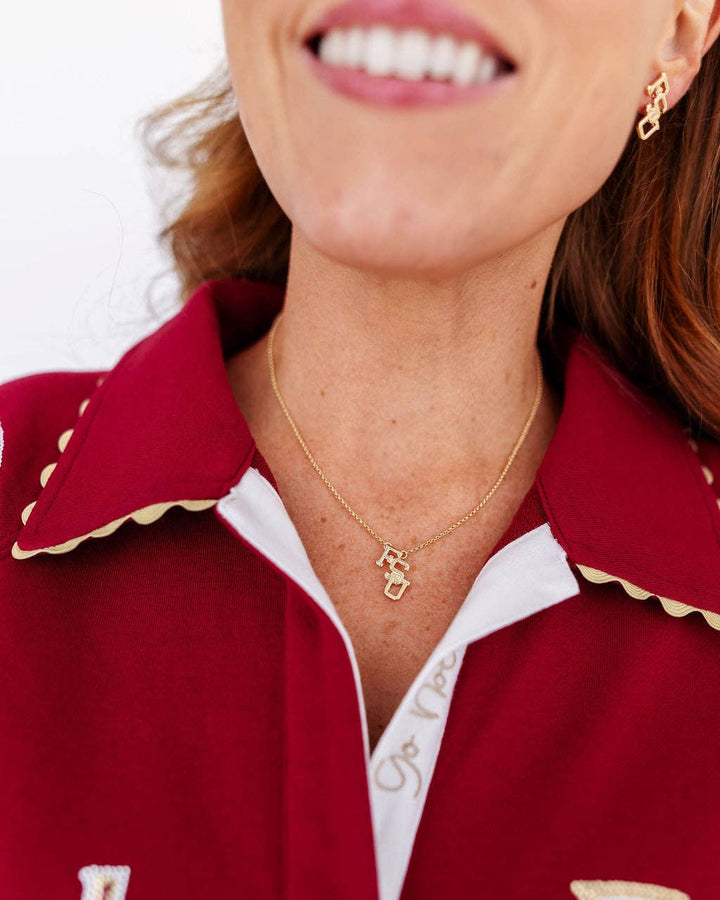College Vault Florida State Stud & Necklace Set