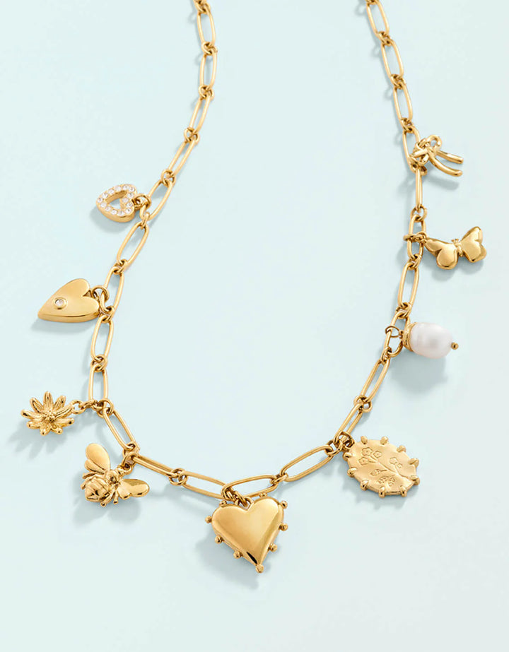 Spartina 449: Sweet Charm 18" Gold Necklace