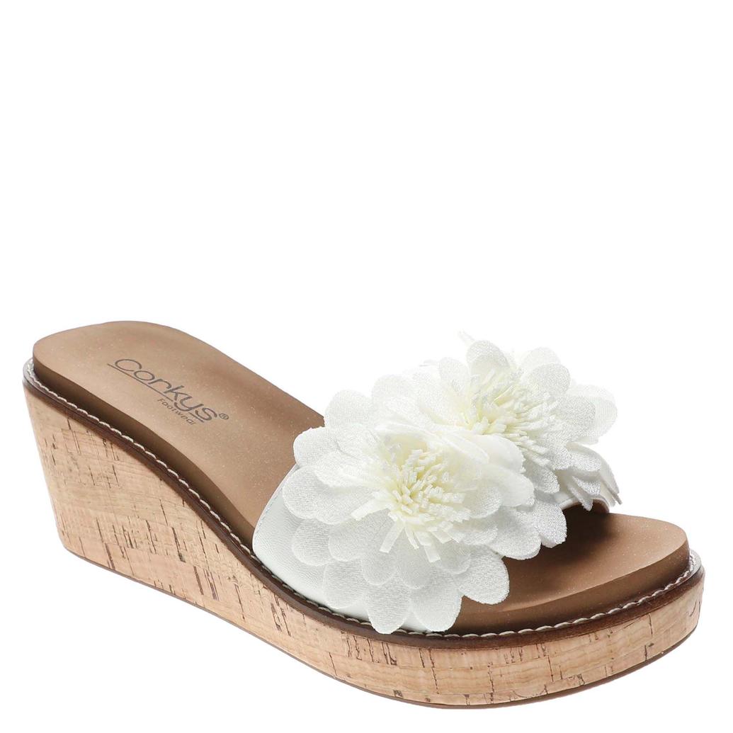 Corky's: Wildflower Wedge - White