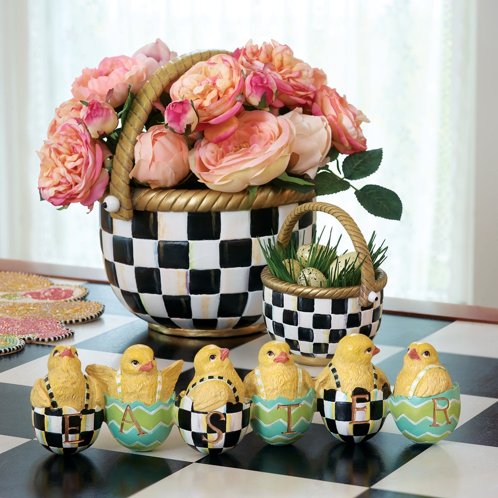 MacKenzie Childs: Courtly Check Large Basket