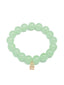 Glass Bead Stretch Bracelet: Mint