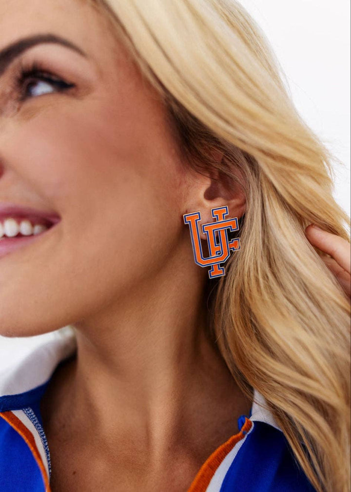 College Vault Florida Logo Stud Earrings