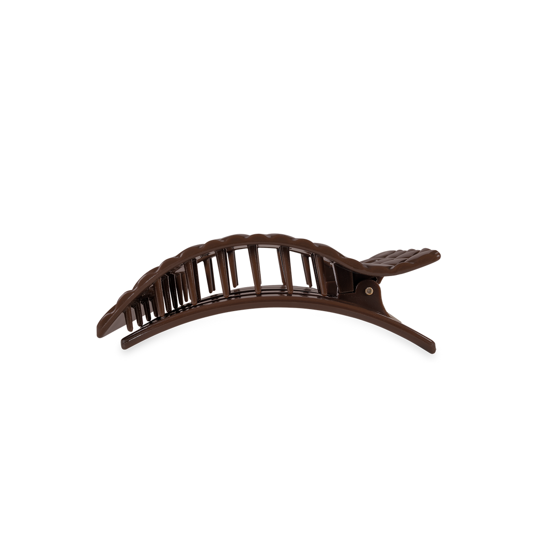 Flat Rectangle Hair Clip | Small | Truly Taupe Quilted