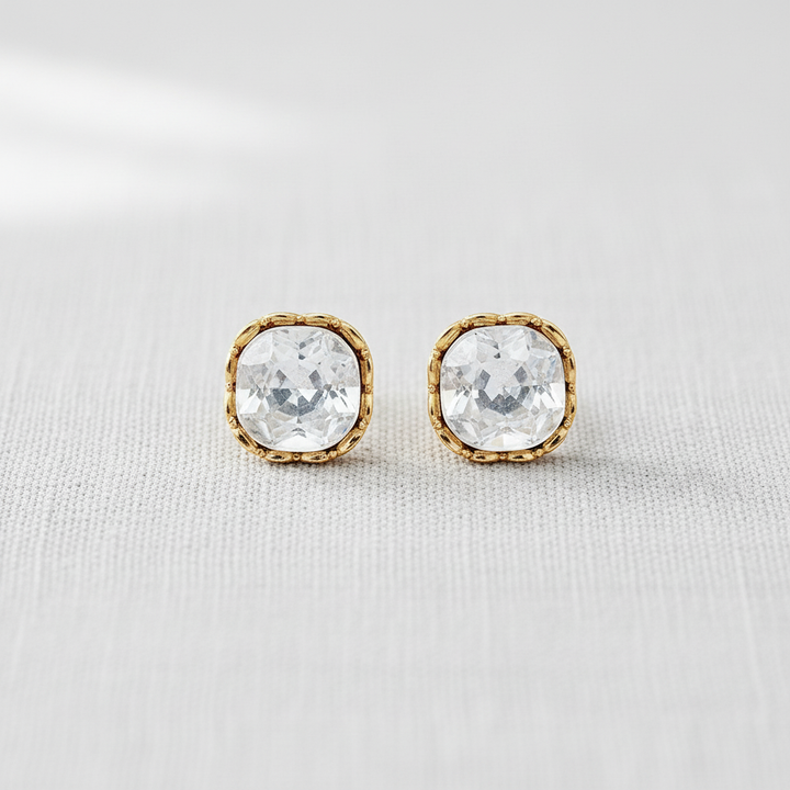Zirconia Geometric Stud Earrings