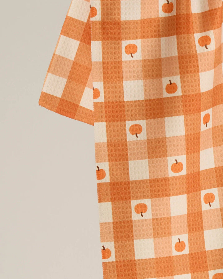 Pumpkin Check Luxe Kitchen Towel - Fall 2026