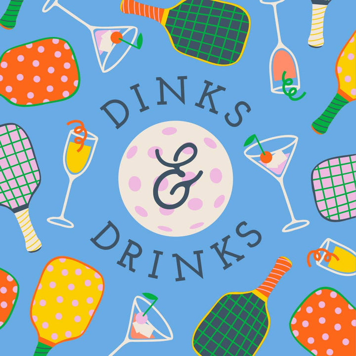 Dinks and Drinks - 20ct Funny Pickleball Cocktail Napkins |