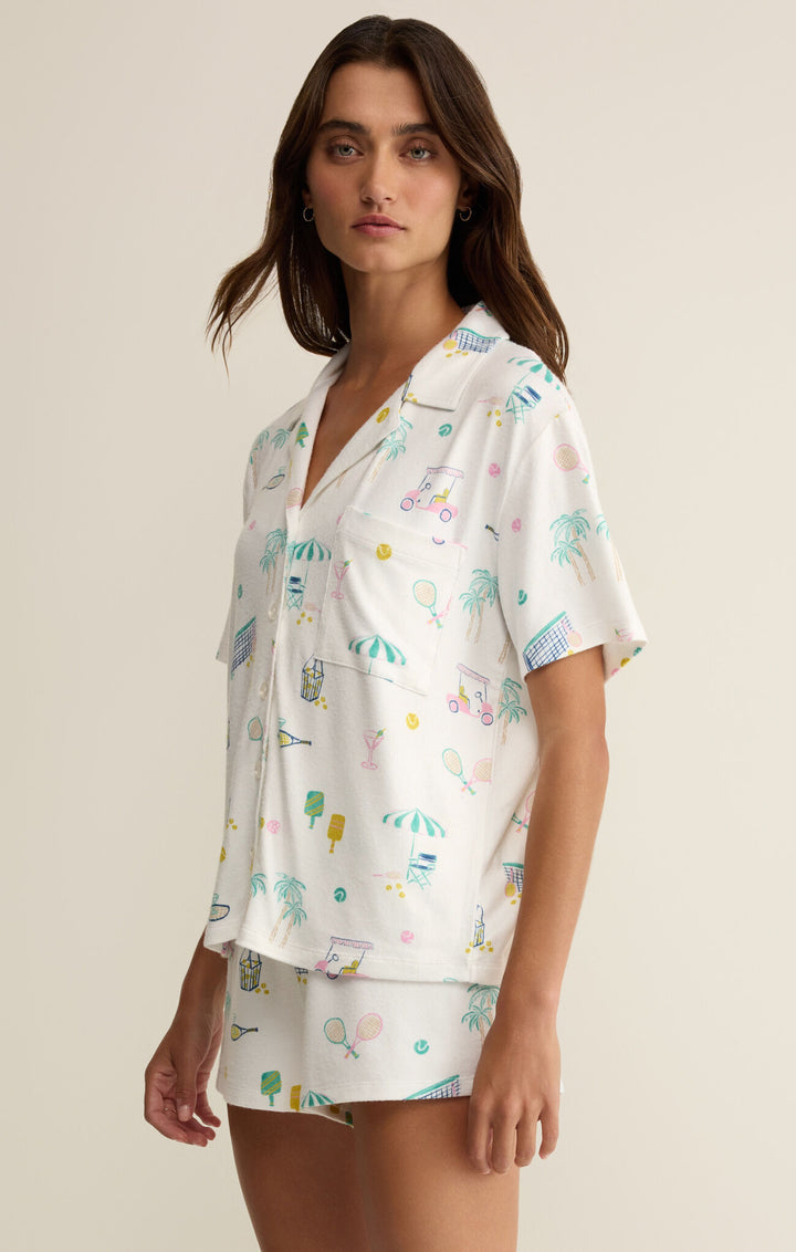 Z Supply: Court Sports PJ Top - White