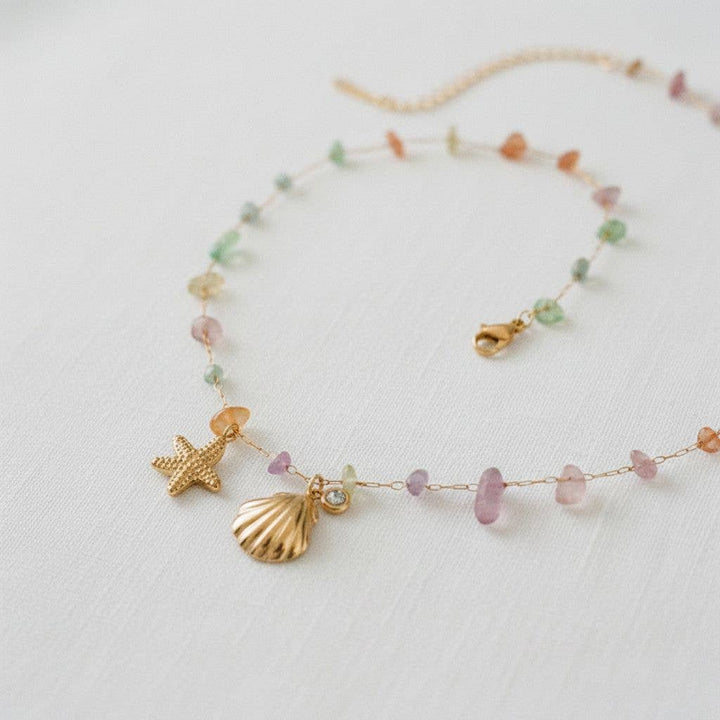 Colorful Shell Star Pendant Necklace