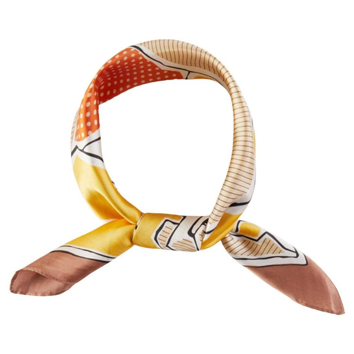 HORSE LEOPARD PATTERN BANDANA SQUARE SILKY SCARF