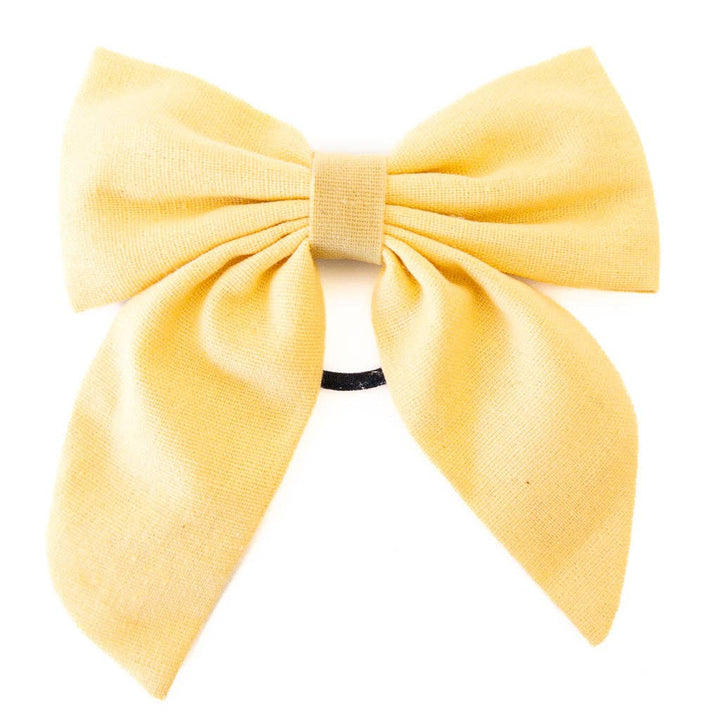 Yellow Linen Bottle Bow