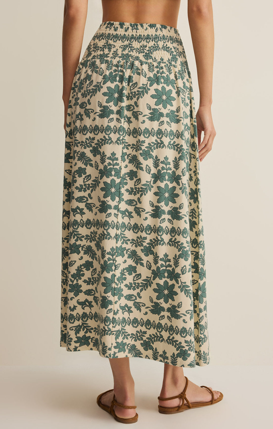Z Supply: Leya Tera Paisley Maxi Skirt Everglade
