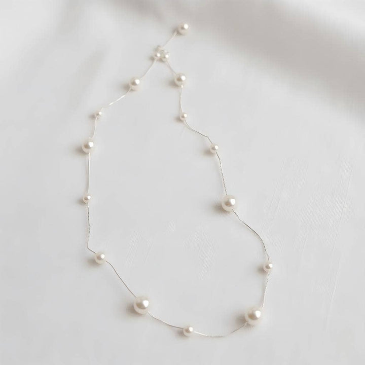Vintage Inspired Glass Pearl Pendant Necklace