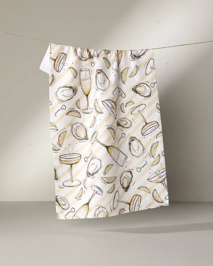 Oysters and Champagne Tea Towel