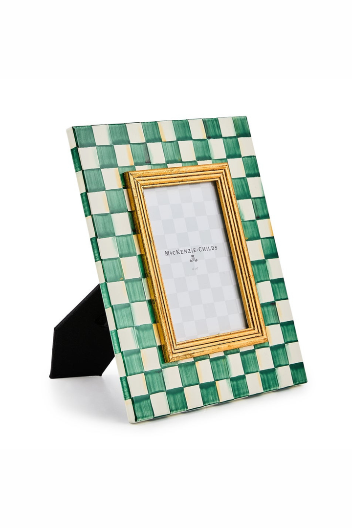 MacKenzie Childs: Emerald Check 4" x 6" Frame