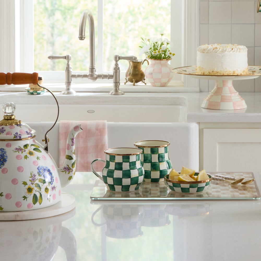 MacKenzie Childs: Emerald Check Mug