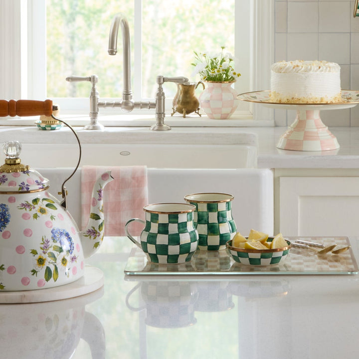 MacKenzie Childs: Emerald Check Mug