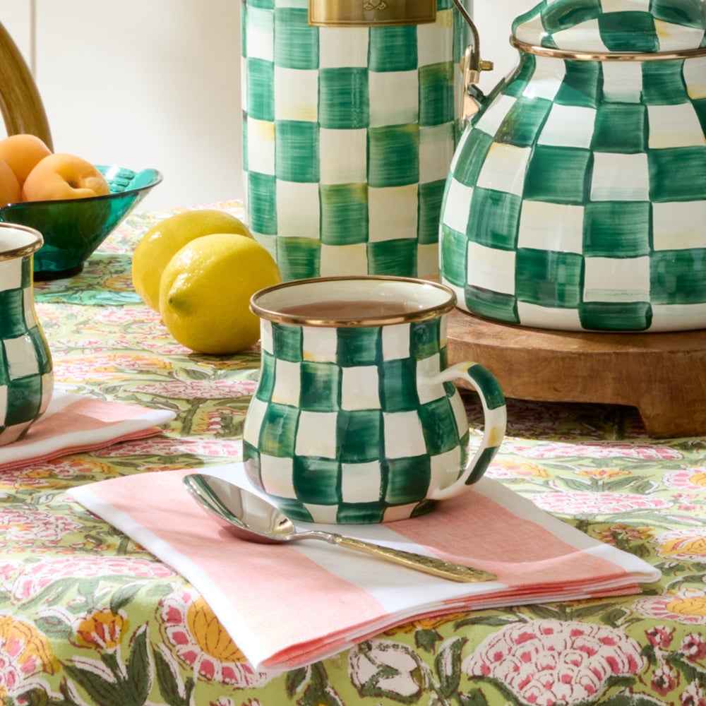 MacKenzie Childs: Emerald Check Mug