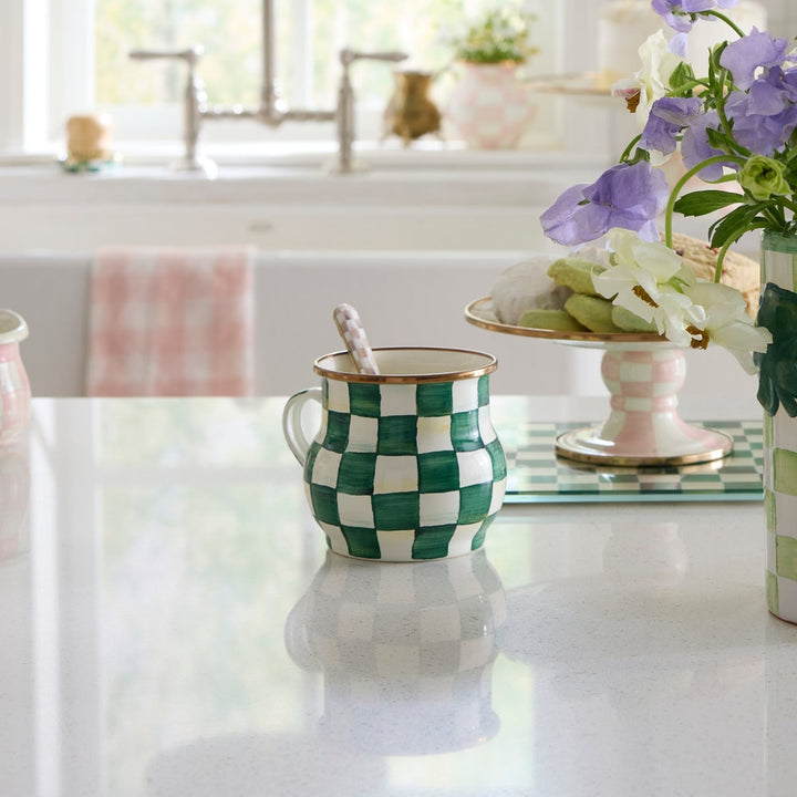 MacKenzie Childs: Emerald Check Mug