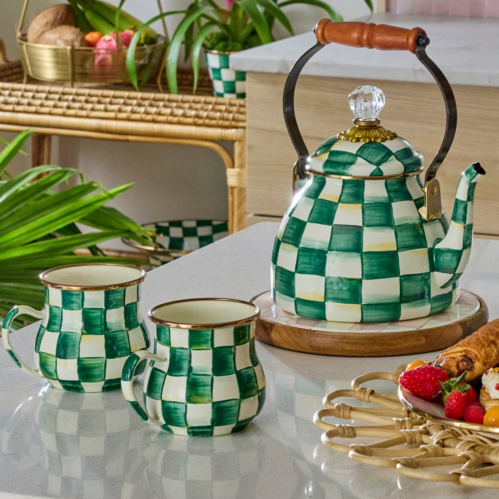 MacKenzie Childs: Emerald Check Mug