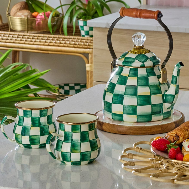 MacKenzie Childs: Emerald Check Mug