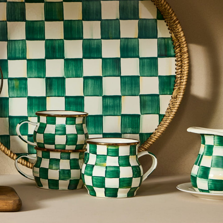 MacKenzie Childs: Emerald Check Mug
