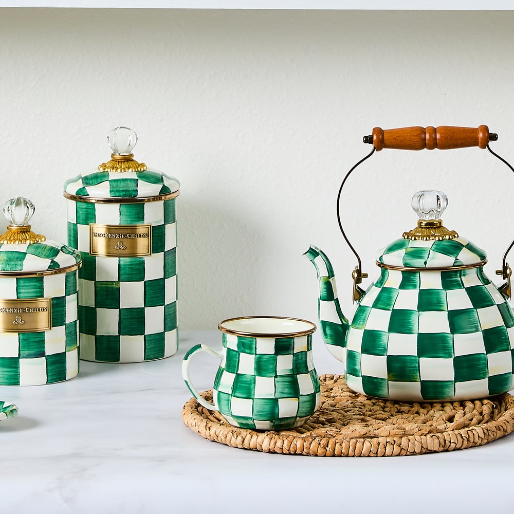 MacKenzie Childs: Emerald Check Mug