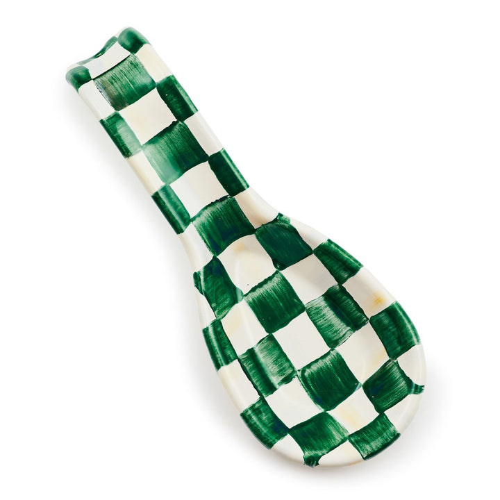 MacKenzie Childs: Emerald Check Spoon Rest