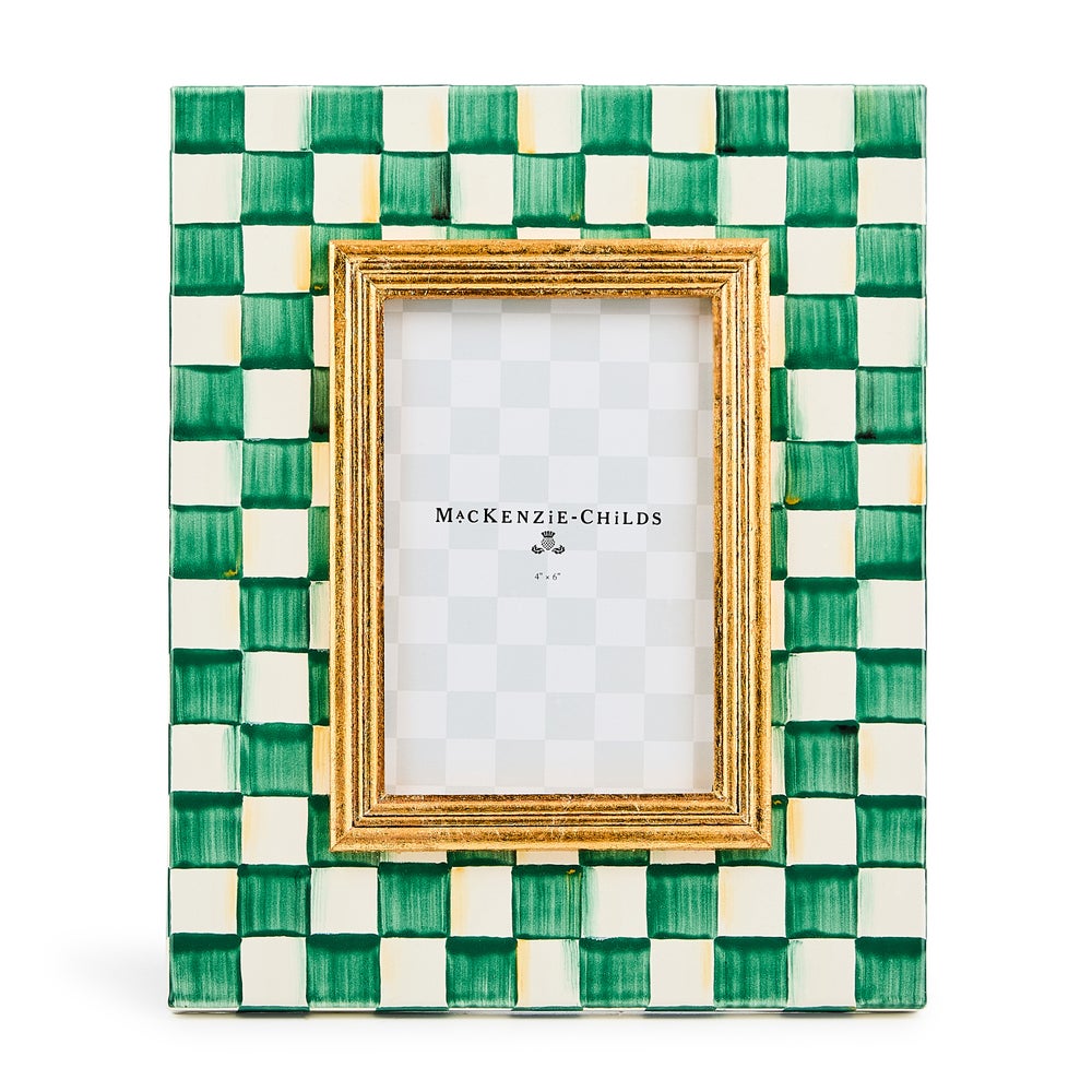 MacKenzie Childs: Emerald Check 4" x 6" Frame