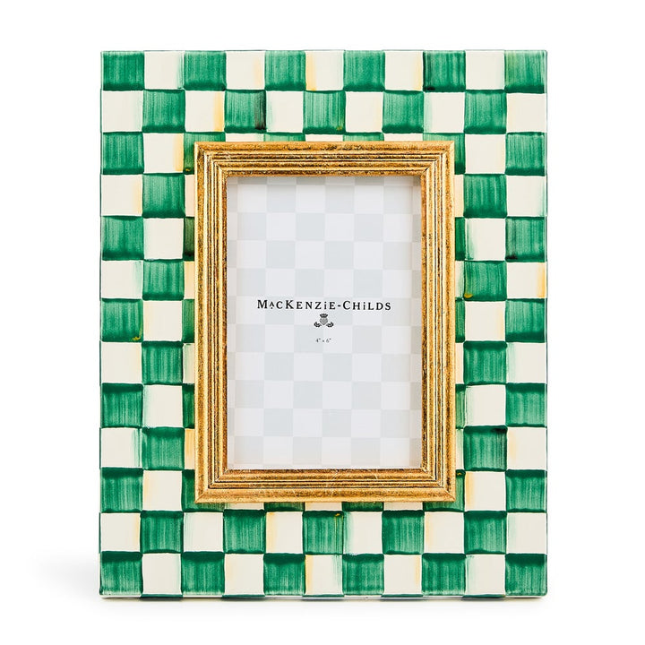 MacKenzie Childs: Emerald Check 4" x 6" Frame