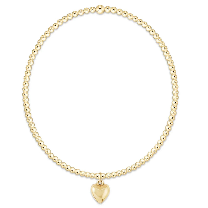 enewton: Classic Gold 2mm Bracelet - Love Plush Small Gold Charm