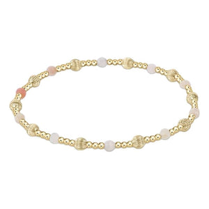 enewton: Dignity Sincerity Pattern 4mm Bead Bracelet - Pink Opal