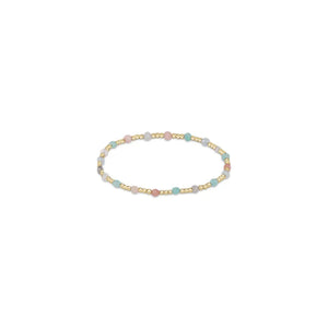 enewton: Gemstone Gold Sincerity Pattern 3mm Bead Bracelet - Hot Mess