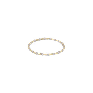 enewton: Gemstone Gold Sincerity Pattern 3mm Bead Bracelet - Moonstone