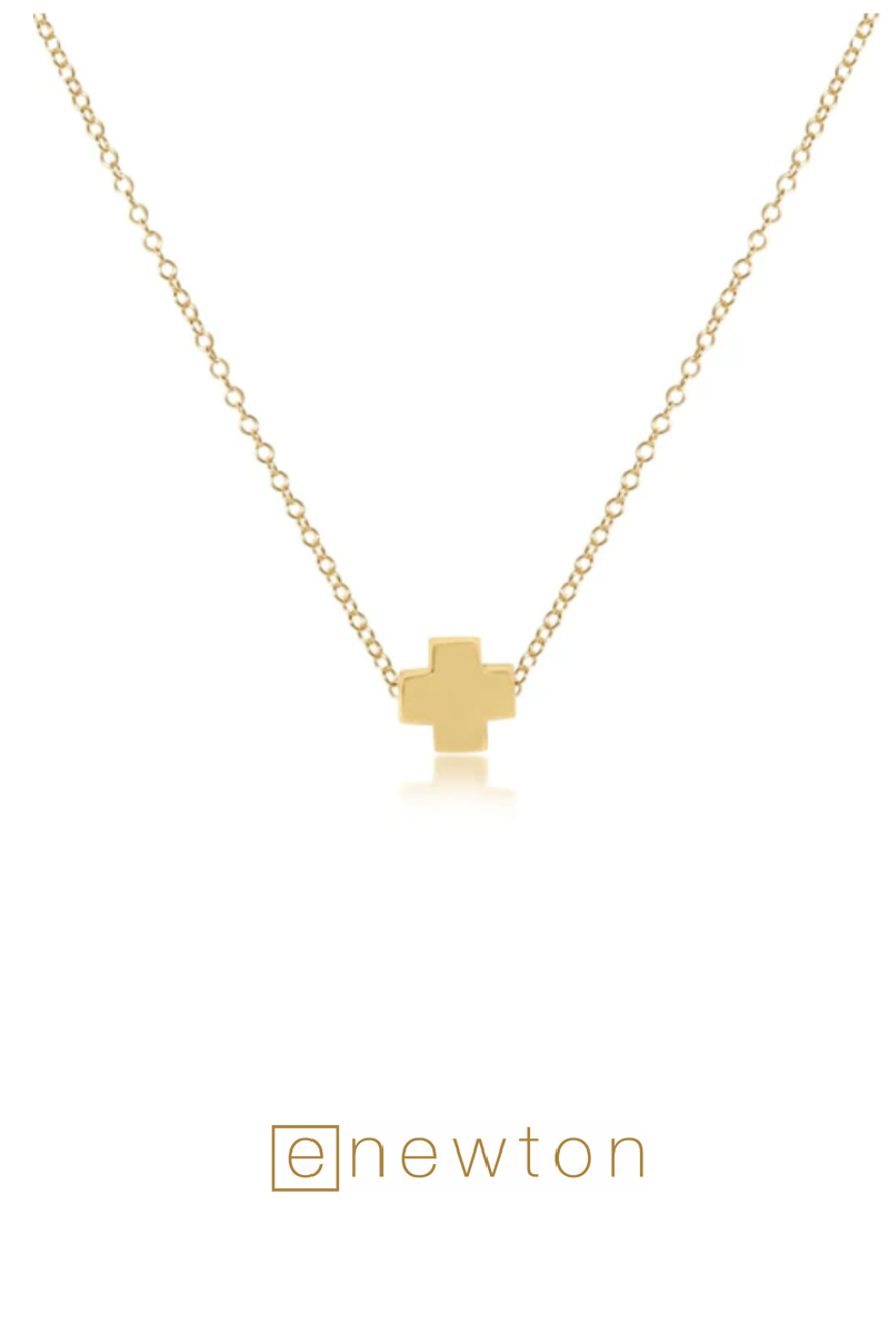 enewton: 16" Necklace Gold - Signature Cross Gold - b social boutique