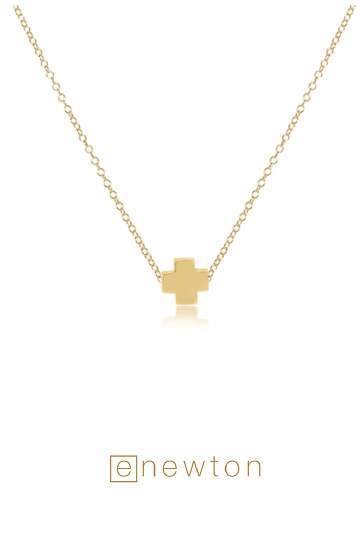enewton: 16" Necklace Gold - Signature Cross Gold - b social boutique