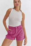 High Waisted It Short -Fuchsia