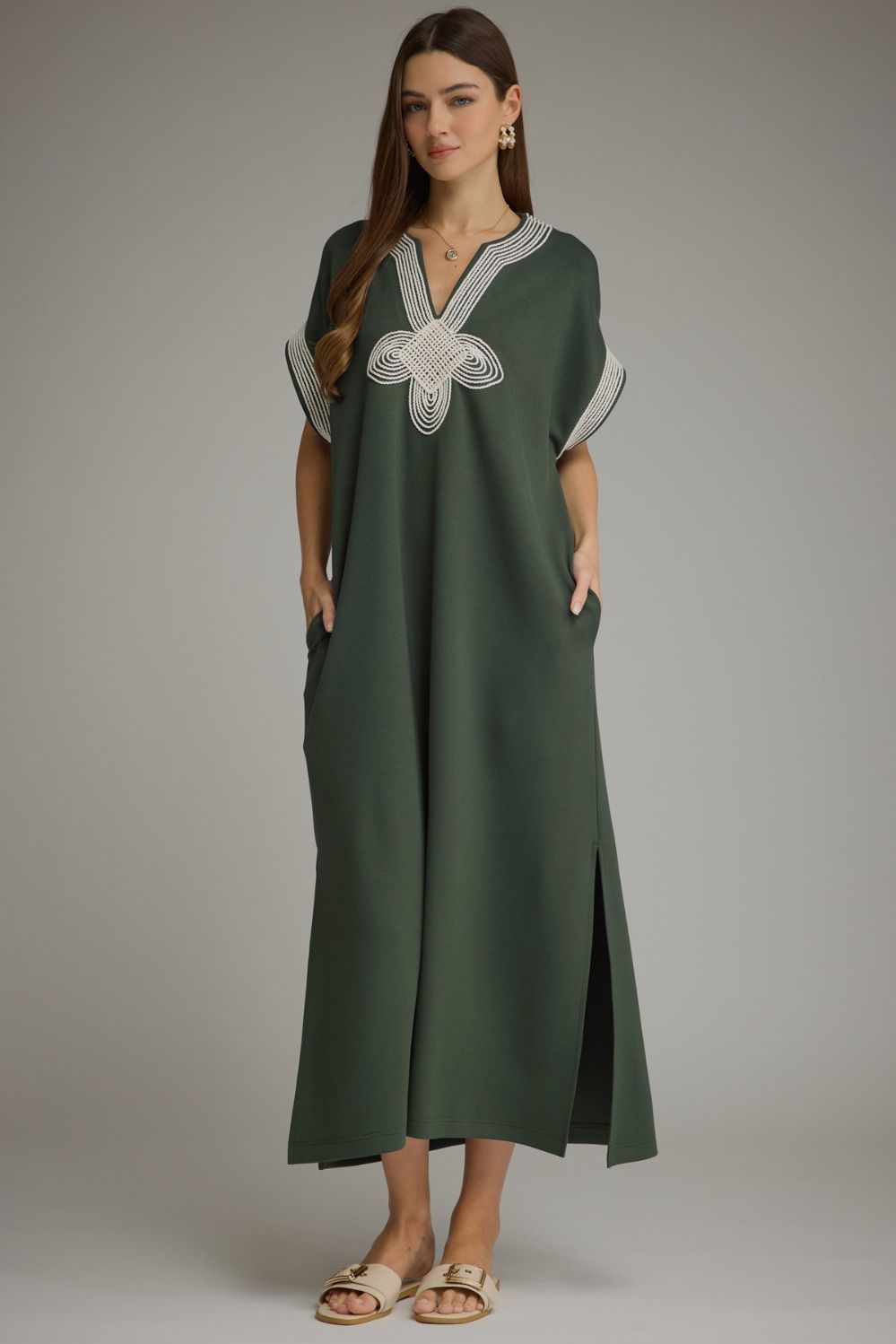 Charleston Dreaming Caftan - Hunter Green