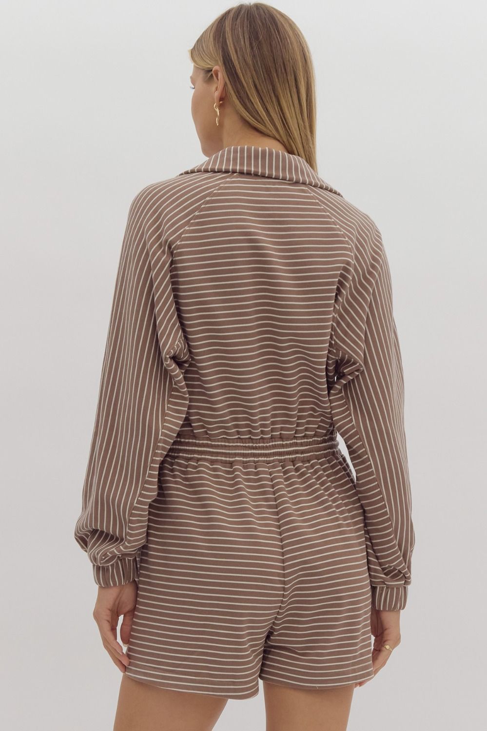 Mocha Madness Stripe Romper