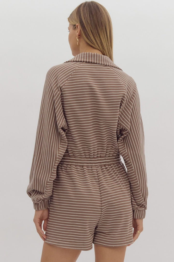 Mocha Madness Stripe Romper