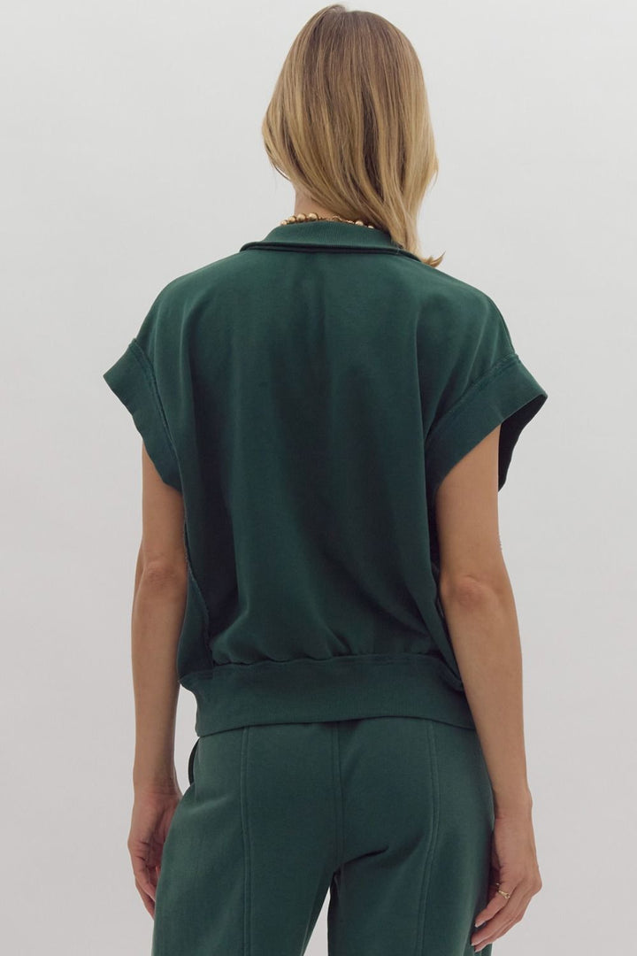 Jet Setter Half Zip - Emerald