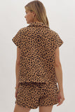 It Was Always Leopard Top - Camel