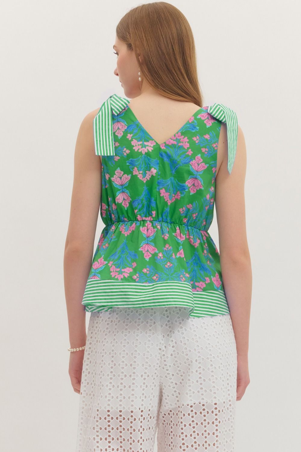 Botanical Tie Tank - Green