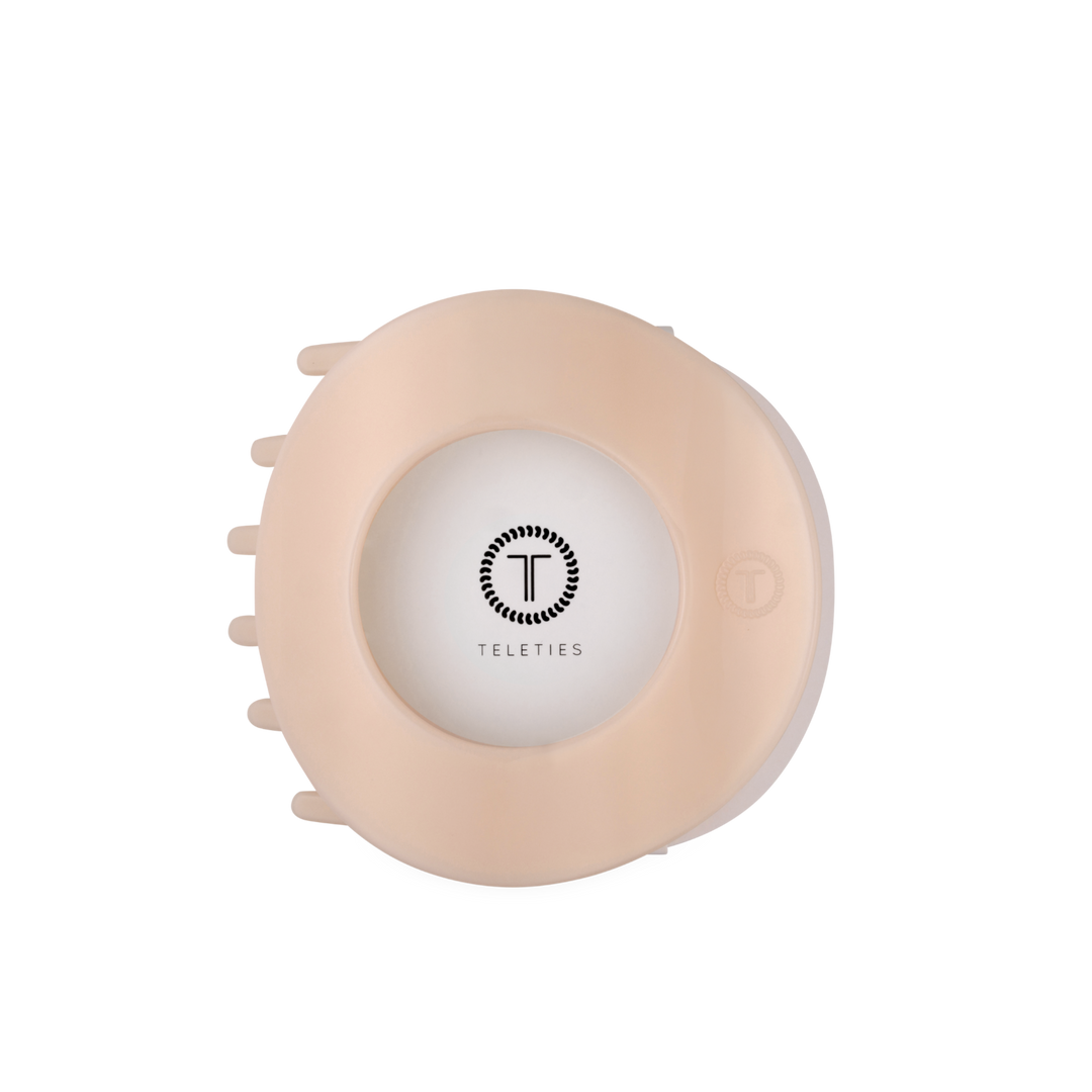 Almond Beige | Large | Flat Circle Hair Clip